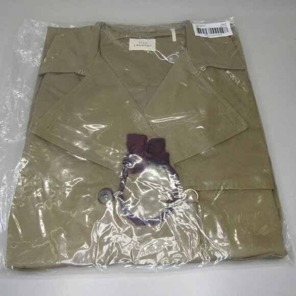 NEW SILK LAUNDRY Women’s The Trench Coat Size S | Color: Tan - Picture 2 of 8